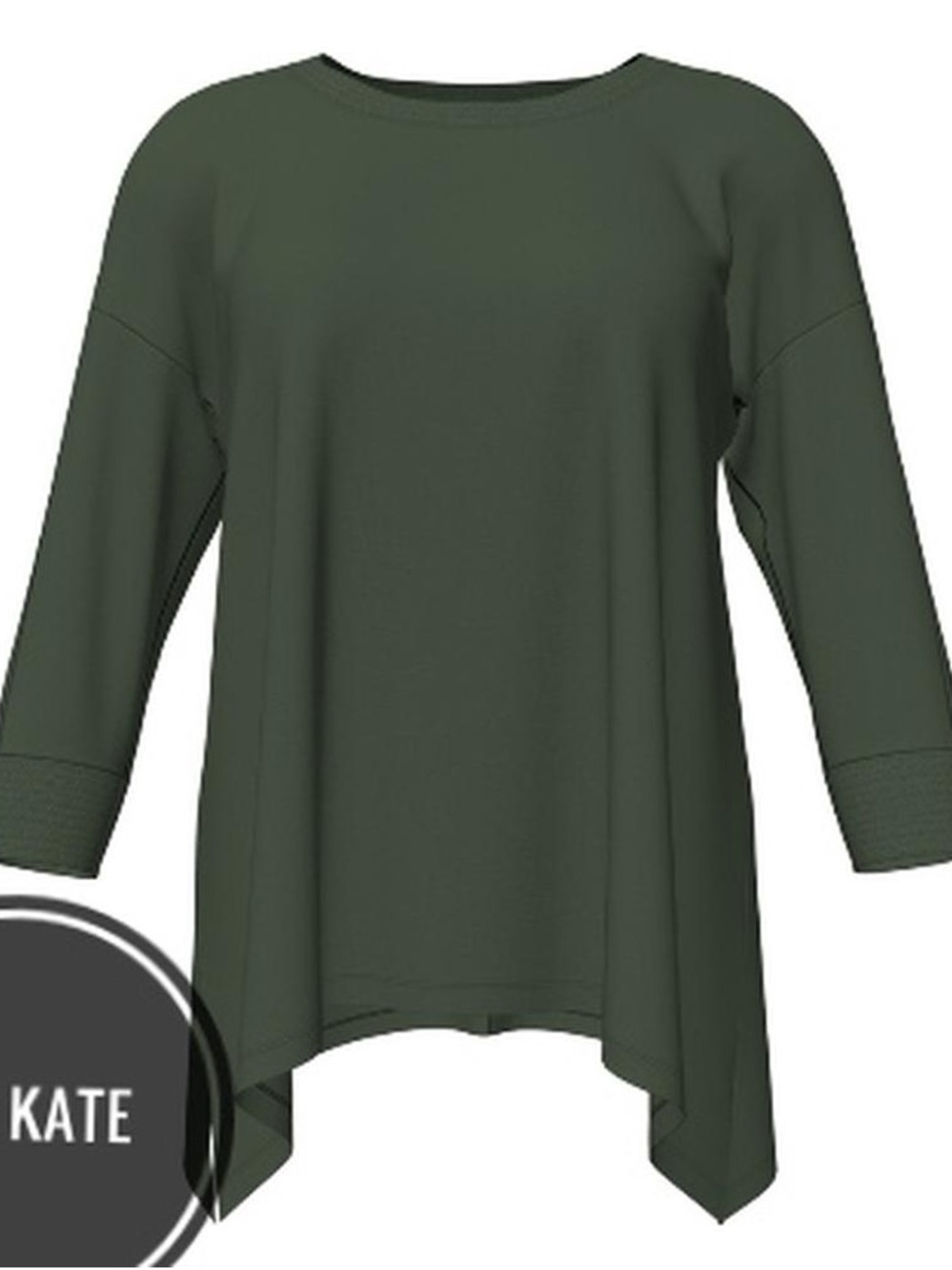 LuLaRoe Olive Green Long Sleeve Asymmetric Hem Top
